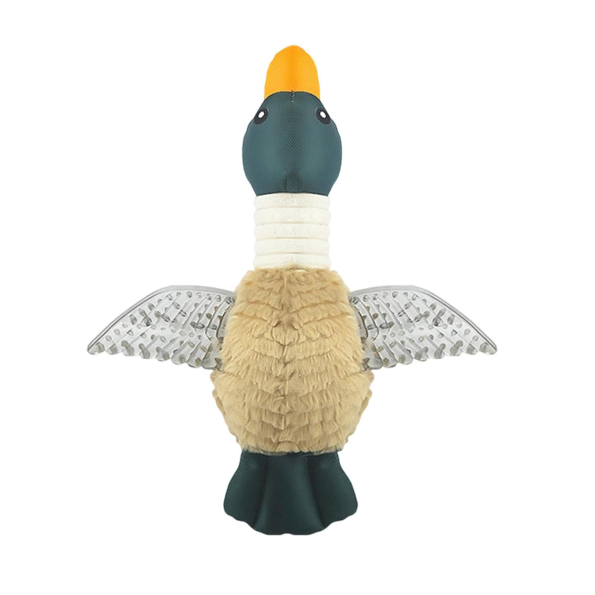Squeaking Duck Dog Toy with Durable Oxford Fabric,Light Brown