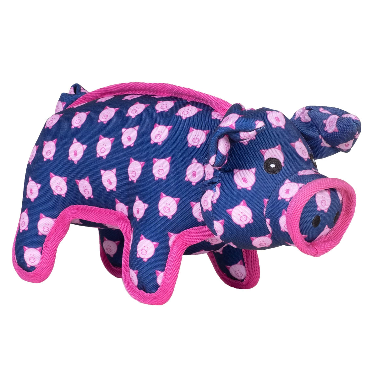 The Worthy Dog Animal Pattern Tough Plush Squeaky Dog Toy, Rubber Duck