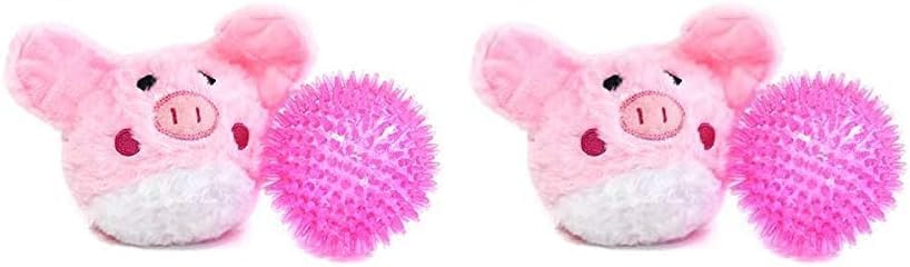 Pricklets Pig Premium Dog Toy Plush Interactive Removable Spiky Ball