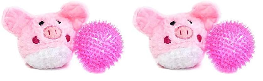 Pricklets Pig Premium Dog Toy Plush Interactive Removable Spiky Ball