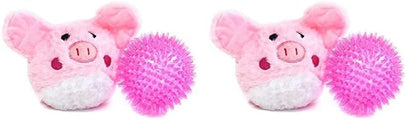 Pricklets Pig Premium Dog Toy Plush Interactive Removable Spiky Ball