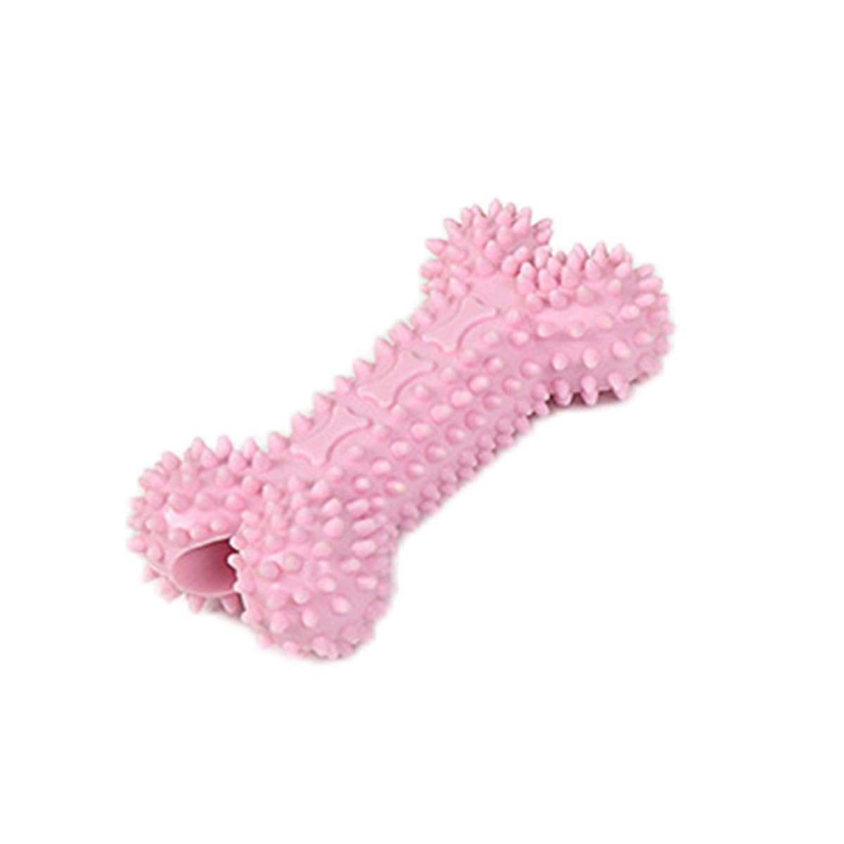 Pet Toys with Bone Shapes, Grinding Teeth Sticks, Cat and Dog Supplies, Stress Relieving Toys (Yellow)