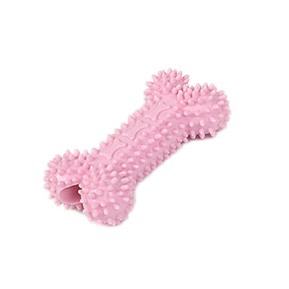 Pet Toys with Bone Shapes, Grinding Teeth Sticks, Cat and Dog Supplies, Stress Relieving Toys (Yellow)