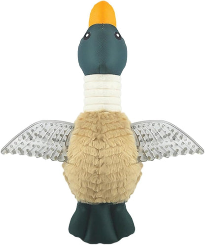 Squeaking Duck Dog Toy with Durable Oxford Fabric,Light Brown
