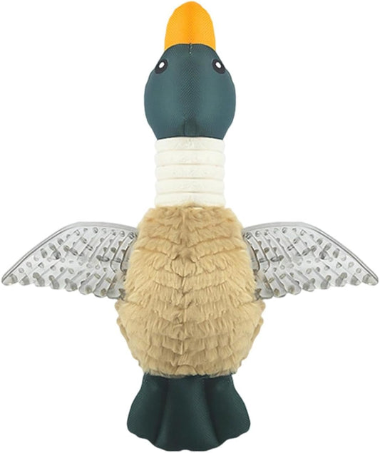 Squeaking Duck Dog Toy with Durable Oxford Fabric,Light Brown