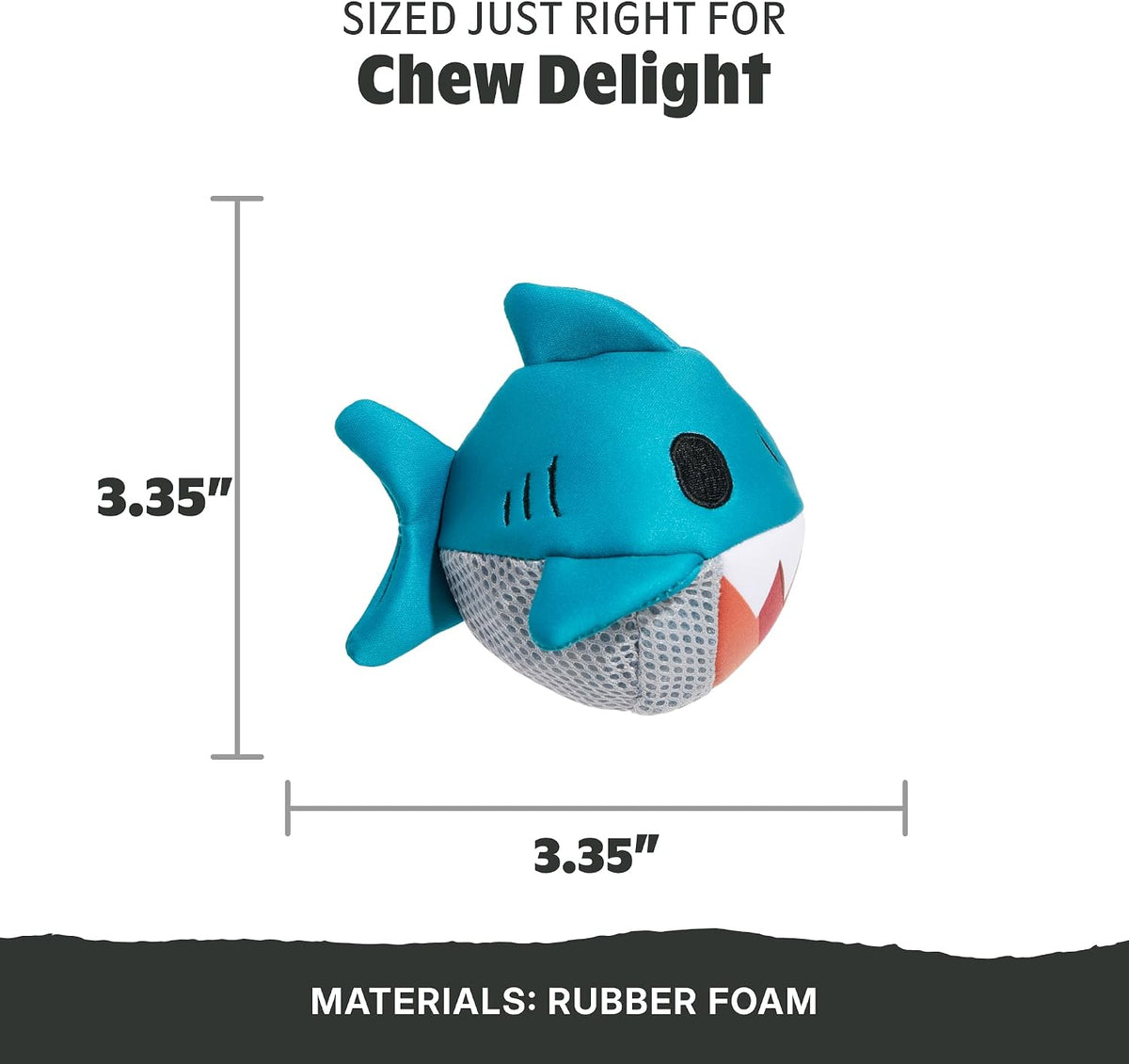 BarkBox Great White Dwight Dog Toy - Small Dogs