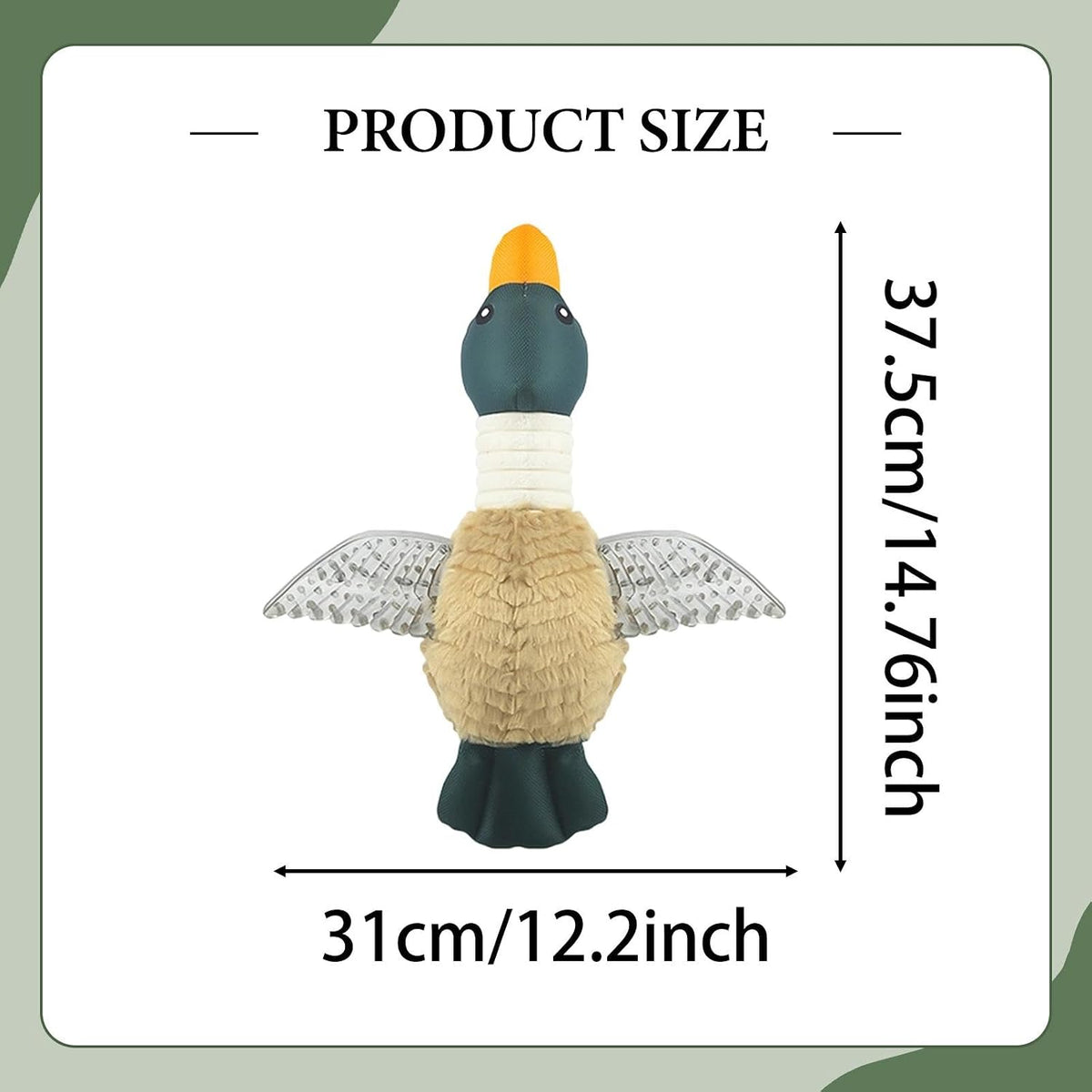 Squeaking Duck Dog Toy with Durable Oxford Fabric,Light Brown