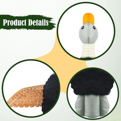 Durable Duck Squeaky Toy for Puppies and Small Dogs,Black