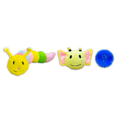 Flourish Pets 3 in 1 Multi-Layer Chew Toy for Active Dogs | Non-Toxic BPA Free Double Stitched Soft Fabric Exterior Dog Toys | Long-Lasting Dog Plush Toys (Large Sasquatch 11")