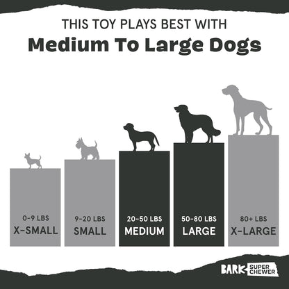 BarkBox Buck Wild Super Chewer - 2-in-1 - Toy for Medium & Large Dogs