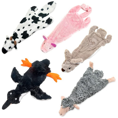 Best Pet Supplies Squeaky Dog Toys with Soft Durable Fabric for Small, Medium and Large Pets Interactive Toy for Indoor Play, Supports Active Biting and Play - Fuchsia, Green, Large
