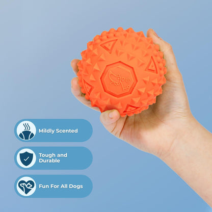 Best Pet Supplies Squeaky Dog Toys with Soft Durable Fabric for Small, Medium and Large Pets Interactive Toy for Indoor Play, Supports Active Biting and Play - Orange, Large