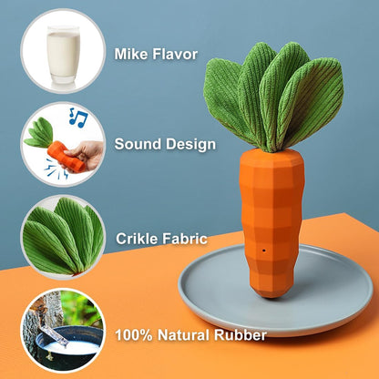 Dog Toy for Aggressive Chewers, Rubber Squeaky Interactive Durable Chew Toy