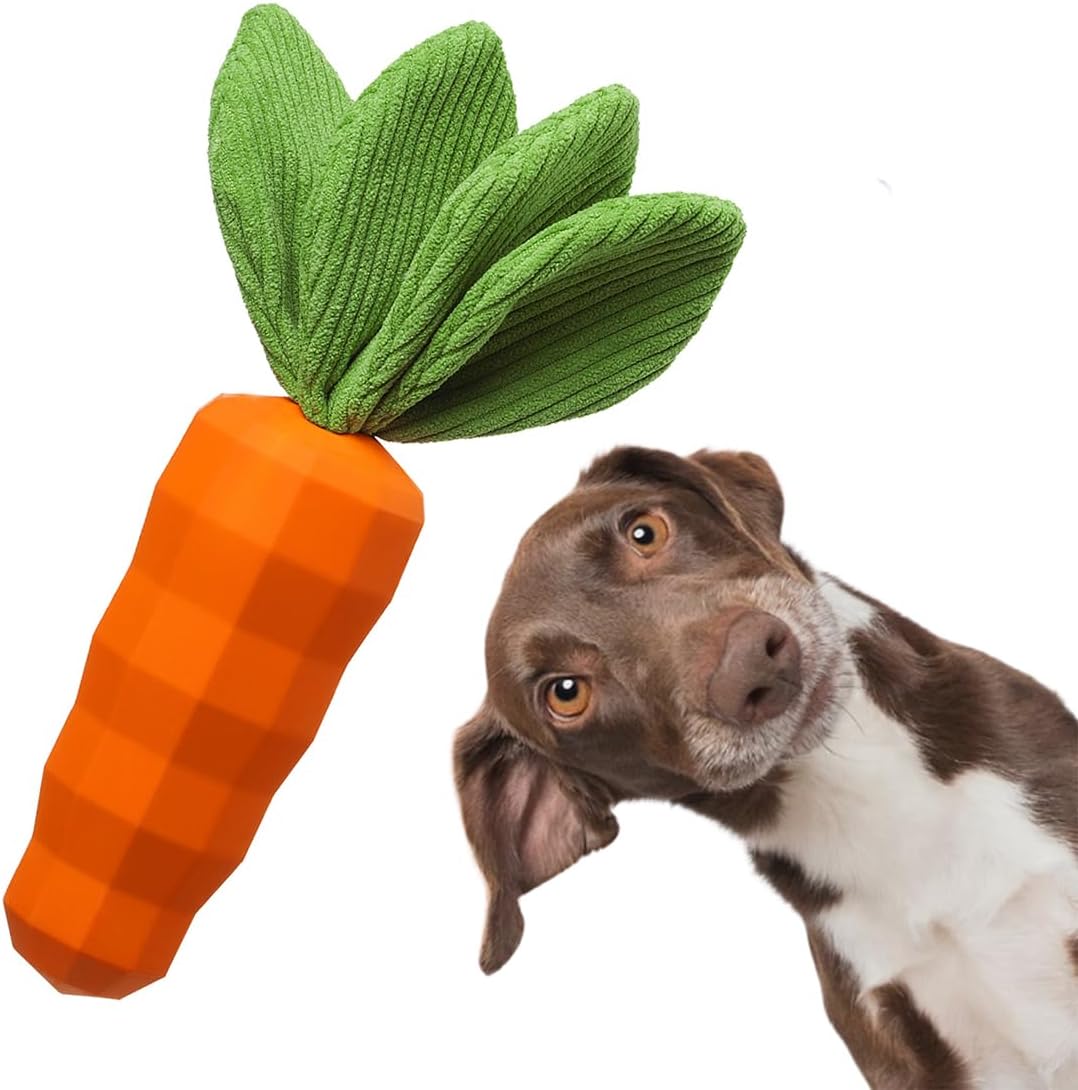 Dog Toy for Aggressive Chewers, Rubber Squeaky Interactive Durable Chew Toy