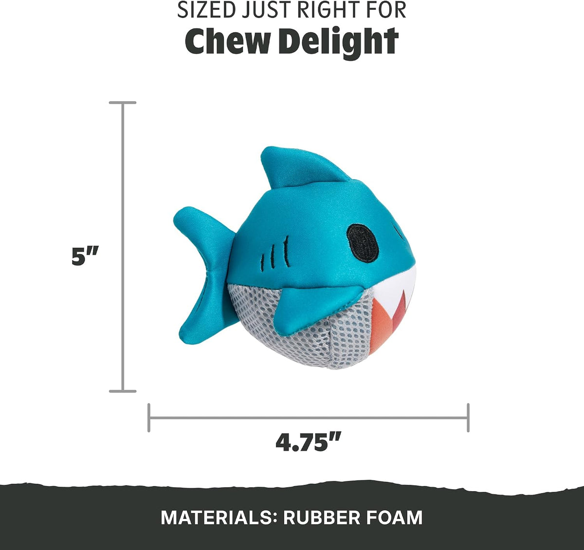 BarkBox Great White Dwight Dog Toy - Large Dogs