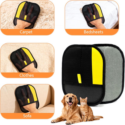 Deshedding Pet Grooming Gloves for Cats & Dogs