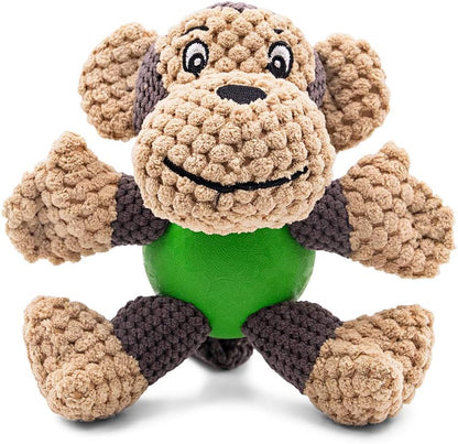 Raffaelo Dog Toys, Teeth Cleaning Squeaky Monkey Stuffed Chew Toys 5.9-6.3"