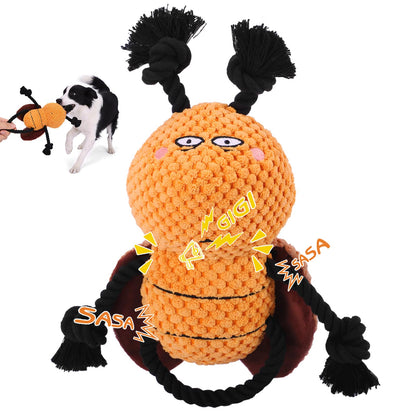 Yipetor Durable Dog Chew Toys 6 Pack, Cotton Rope Rubber Dog Toys
