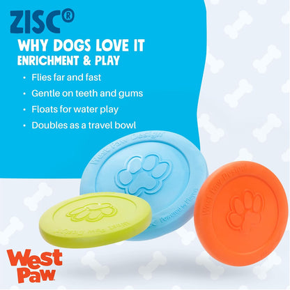 WEST PAW Zisc High-Flying Disc Dog Toy, Large - Tangerine