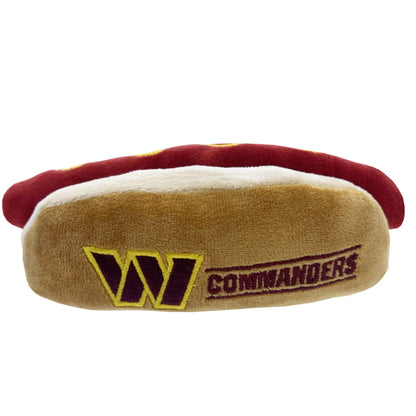 Pets First NFL Chicago Bears HOT Dog Plush Dog & CAT Squeak Toy - Cutest HOT-Dog Snack Plush Toy for Dogs & Cats with Inner Squeaker & Beautiful Football Team Name/Logo 8 x 5 x 3 Inches