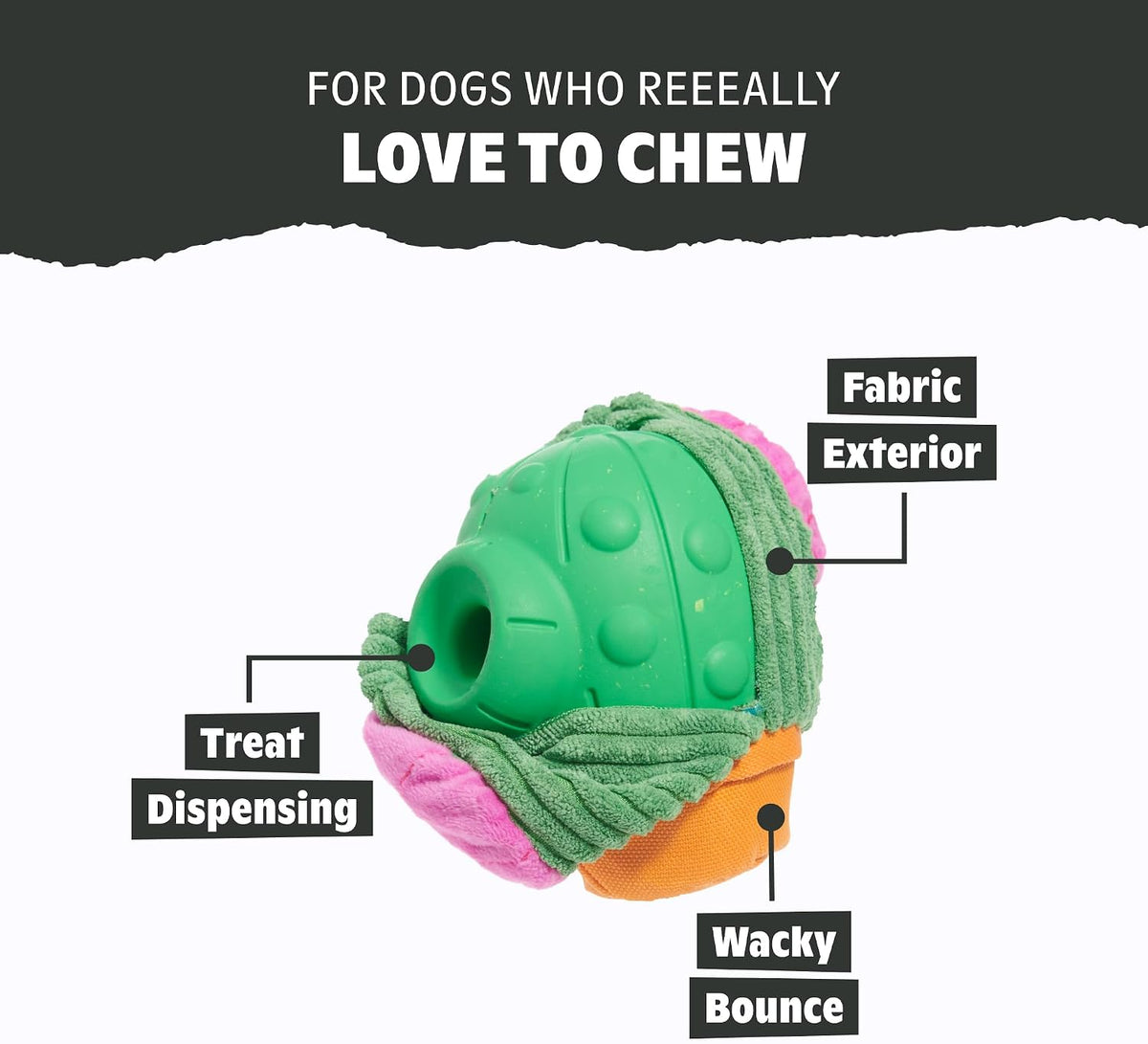 BarkBox Snactus Dog Toy - Large Dogs
