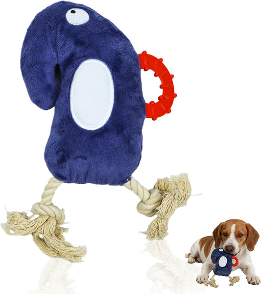 Deeow Squeaky Plush Dog Tug Chew Toy, Tether Puppy Toy-Halloween Theme