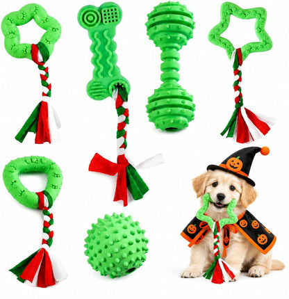 Halloween Puppy Chew Toys, 6 Pack Teething Toys for Small Breed Puppies