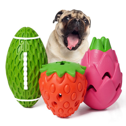 MewaJump Dog Chew Toys for Aggressive Chewers, Rubber Squeaky Dog Toys