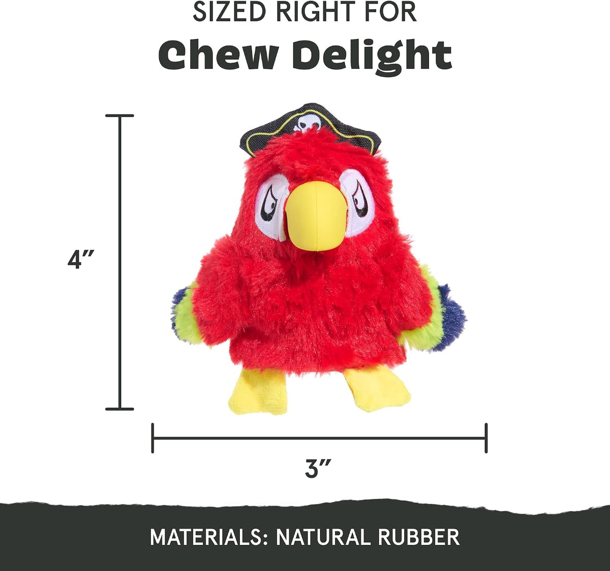 BarkBox Captain Parrot Super Chewer - 2-in-1 - Toy for Large Dogs