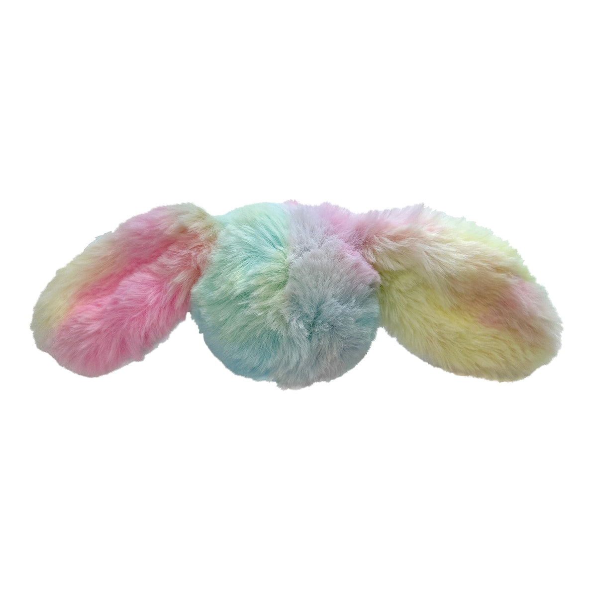 FOUFIT FouFouBrands Fuzzy Wuzzy 2-in-1 Tie-Dye Spiker Ball Toy for Dogs, Rainbow, Small