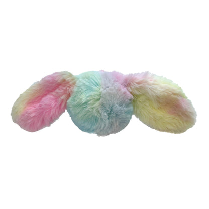 FOUFIT FouFouBrands Fuzzy Wuzzy 2-in-1 Tie-Dye Spiker Ball Toy for Dogs, Rainbow, Small