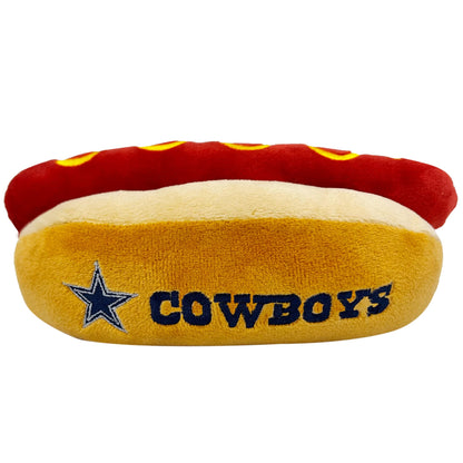 Pets First NFL Chicago Bears HOT Dog Plush Dog & CAT Squeak Toy - Cutest HOT-Dog Snack Plush Toy for Dogs & Cats with Inner Squeaker & Beautiful Football Team Name/Logo 8 x 5 x 3 Inches