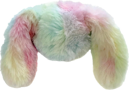FOUFIT FouFouBrands Fuzzy Wuzzy 2-in-1 Tie-Dye Spiker Ball Toy for Dogs, Rainbow, Small