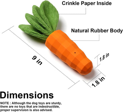 Dog Toy for Aggressive Chewers, Rubber Squeaky Interactive Durable Chew Toy