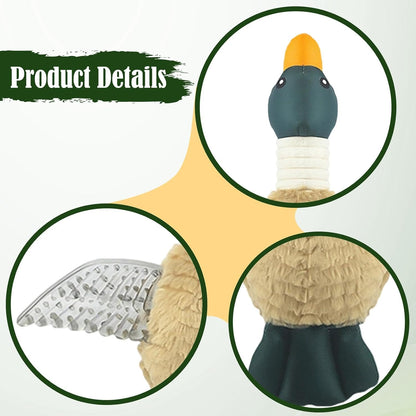 Squeaking Duck Dog Toy with Durable Oxford Fabric,Light Brown