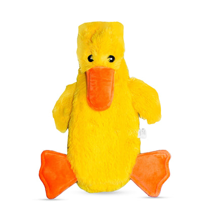 FGA MARKETPLACE Duck and Frog Flat NO Stuffing NO Squeak Plush Dog Toy, Funny Style Will Entertain Your Pet for Hours, Recommended for Small and Medium Dog 21 INCH Long
