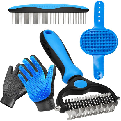 NVNAN Cat & Dog Grooming Glove and Curry Brush Set