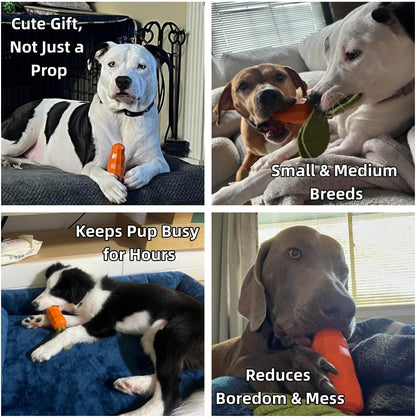 Dog Toy for Aggressive Chewers, Rubber Squeaky Interactive Durable Chew Toy