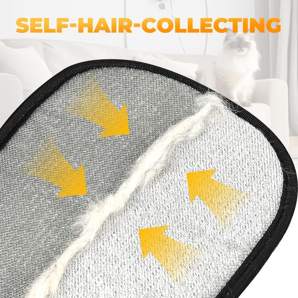 2PCS Pet Hair Removal Gloves for Dogs & Cats, Reusable Electrostatic Gloves Remove Pet Hair from Couch, Carpet, Bed, Laundry & Clothes