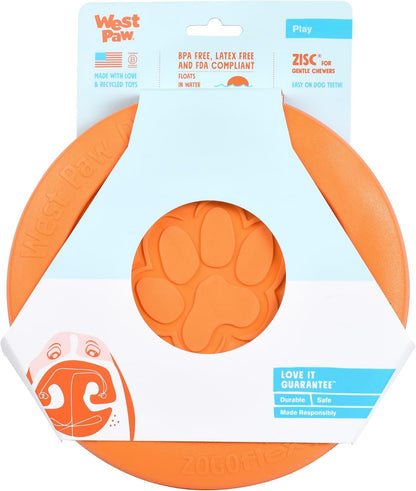 WEST PAW Zisc High-Flying Disc Dog Toy, Large - Tangerine