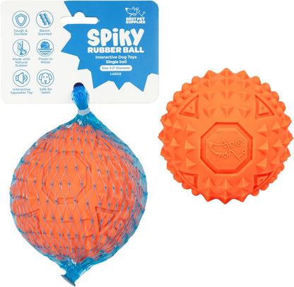 Best Pet Supplies Squeaky Dog Toys with Soft Durable Fabric for Small, Medium and Large Pets Interactive Toy for Indoor Play, Supports Active Biting and Play - Orange, Large