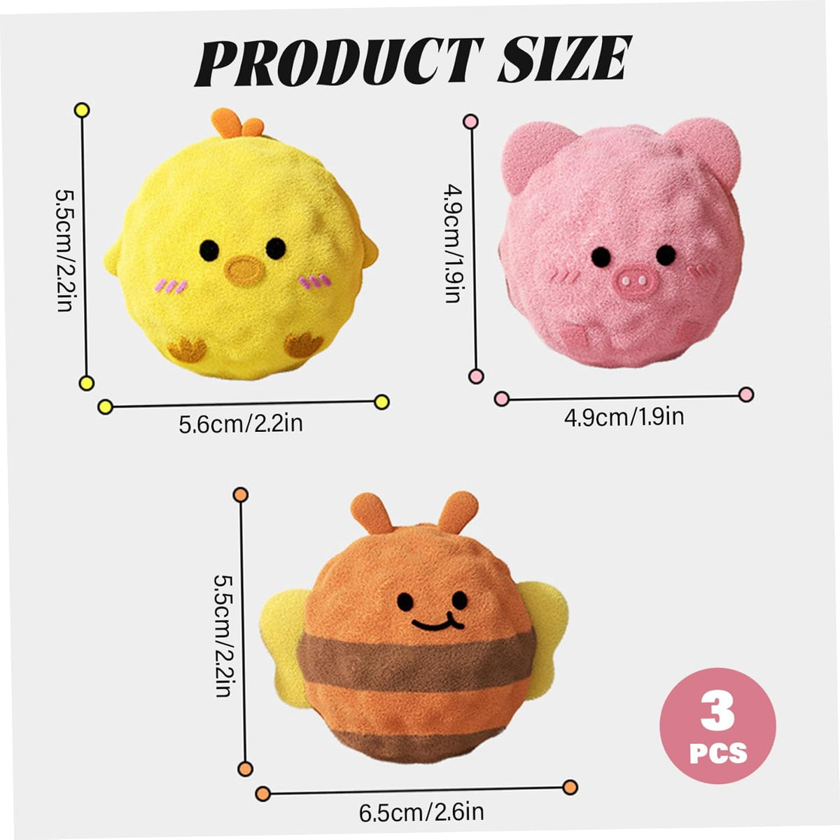 3 Pack Soft Balls for Dogs, Fun Dog Squeaky Ball with Irregular Bounce, Plush Dog Toy for Chewing, Interactive Play and Anxiety Relief...
