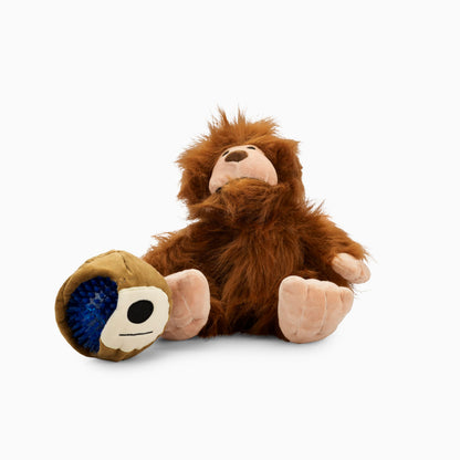 Flourish Pets 3 in 1 Multi-Layer Chew Toy for Active Dogs | Non-Toxic BPA Free Double Stitched Soft Fabric Exterior Dog Toys | Long-Lasting Dog Plush Toys (Large Sasquatch 11")