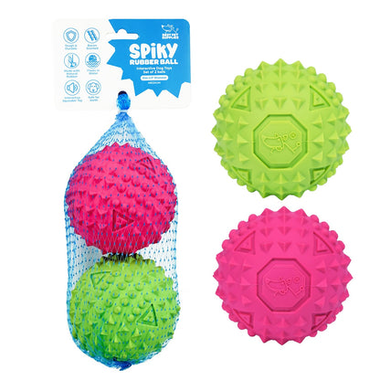 Best Pet Supplies Squeaky Dog Toys with Soft Durable Fabric for Small, Medium and Large Pets Interactive Toy for Indoor Play, Supports Active Biting and Play - Fuchsia, Green, Large
