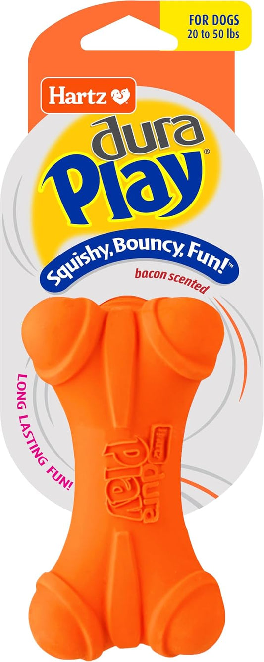 HARTZ Dura Play Soft Dog Bone Toy, Assorted Colors, 1 Ea, for Medium breeds