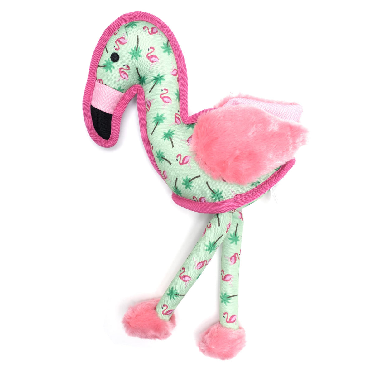 The Worthy Dog Animal Pattern Tough Plush Squeaky Dog Toy, Rubber Duck