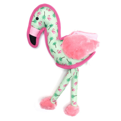 The Worthy Dog Animal Pattern Tough Plush Squeaky Dog Toy, Rubber Duck