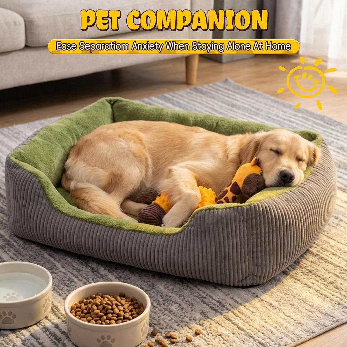 Giraffe Dog Squeaky Toy 2-in-1 Plush&Chew Toy for Small Medium Large Breed