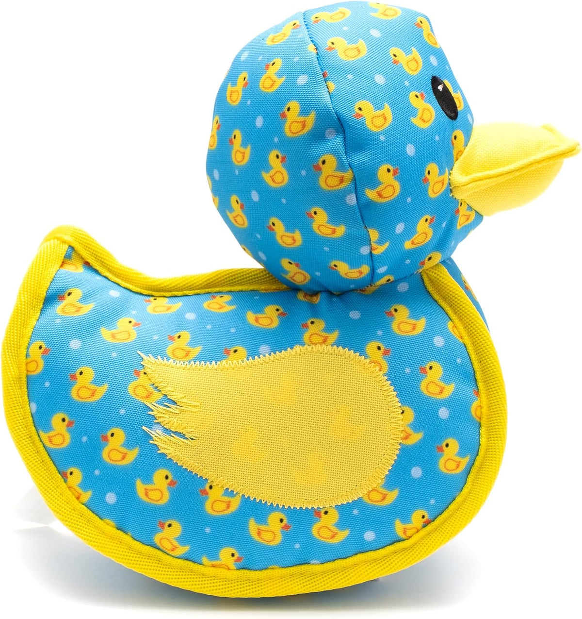 The Worthy Dog Animal Pattern Tough Plush Squeaky Dog Toy, Rubber Duck