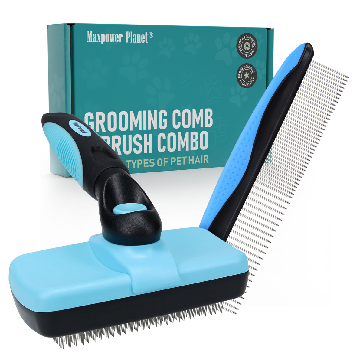 Maxpower Planet Pet Grooming Rake and Dematting Comb, Pet Pro